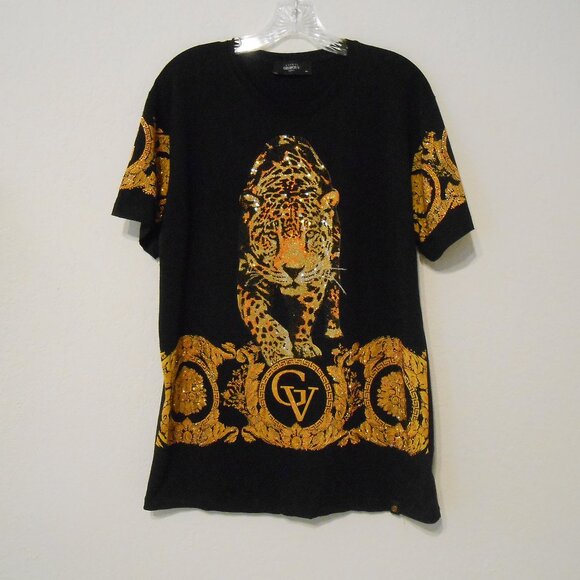 Avenue George V Paris Short Sleeve Mini Dress With Huge Sparkly Embellishment - Picture 1 of 7